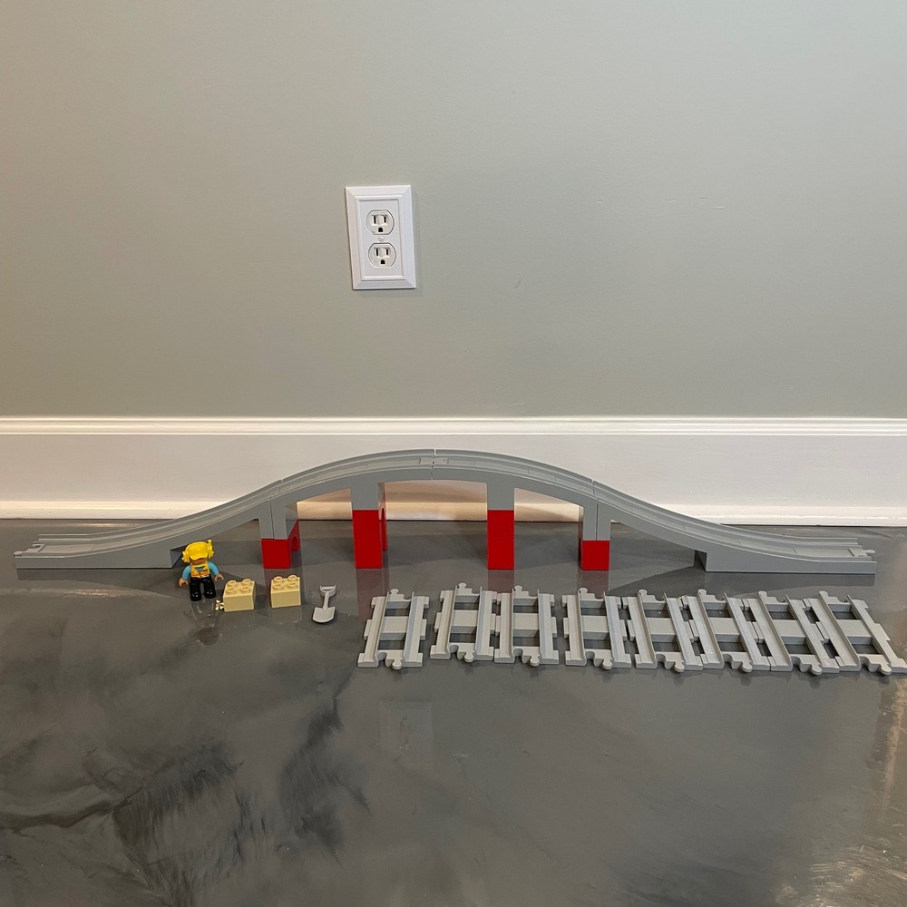 LEGO Duplo Train Bridge and Tracks Set 10872 Expansion Pack No Blue Suitcase